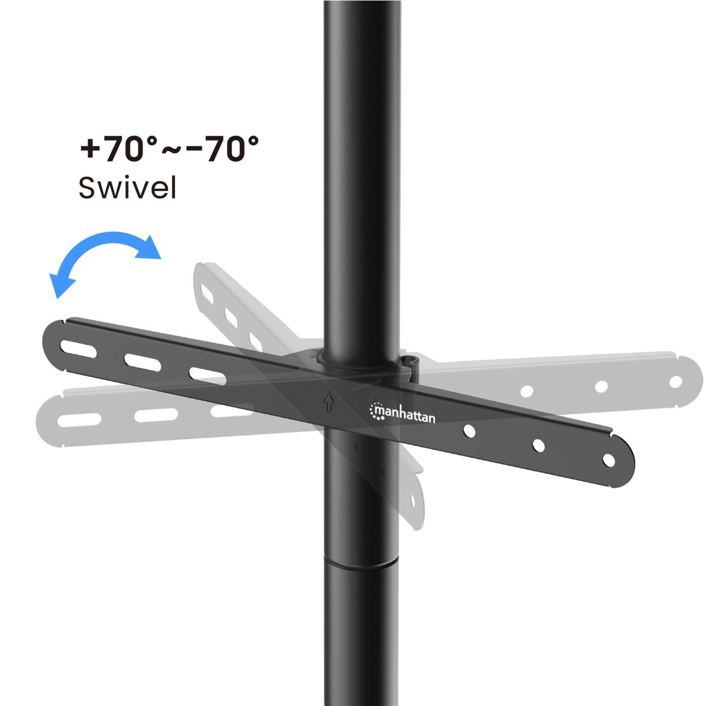Portable Height-Adjustable Swivel TV Stand Image 11