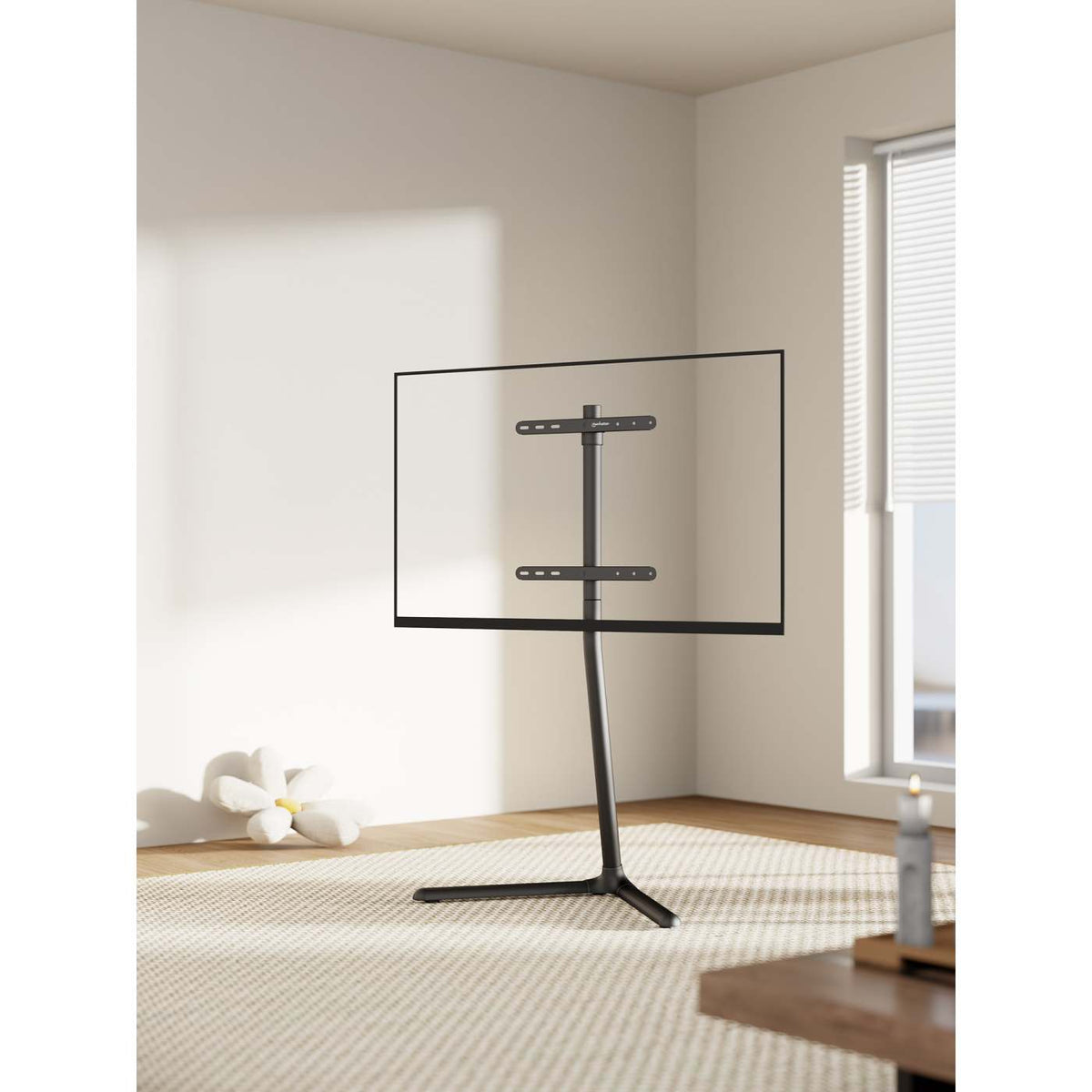 Portable Height-Adjustable Swivel TV Stand Image 7
