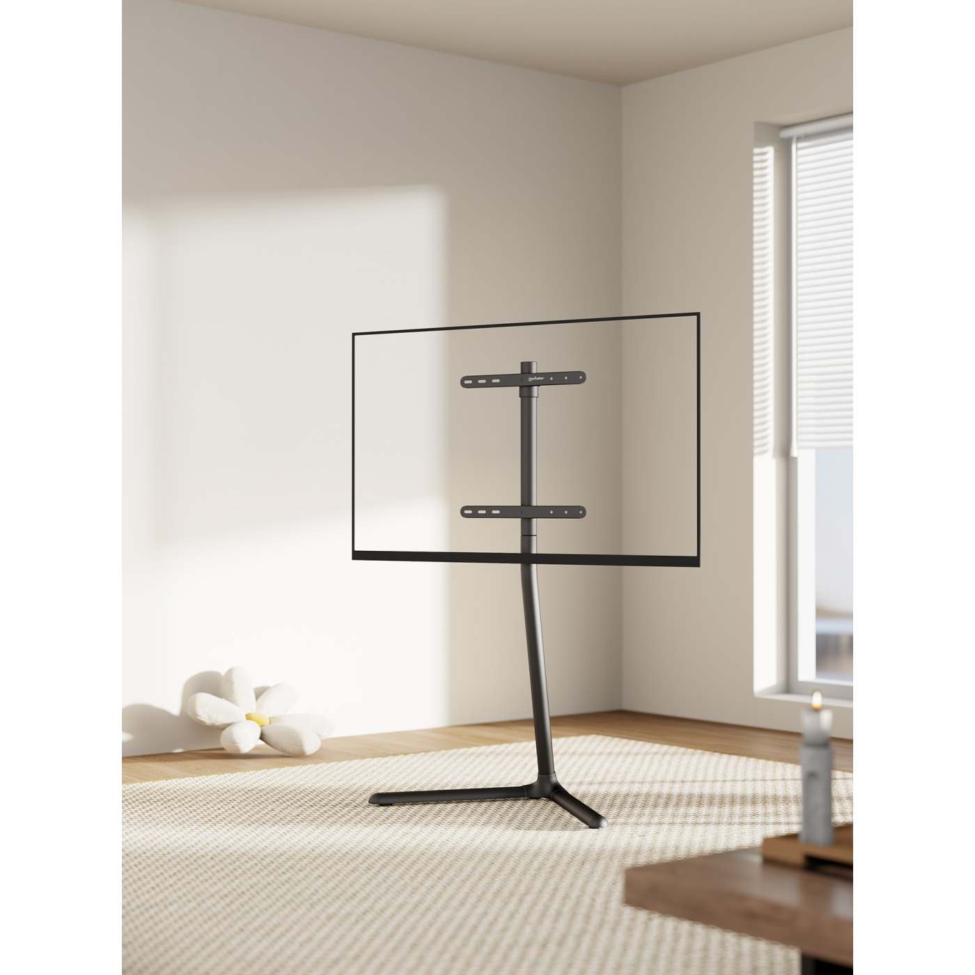 Portable Height-Adjustable Swivel TV Stand Image 7