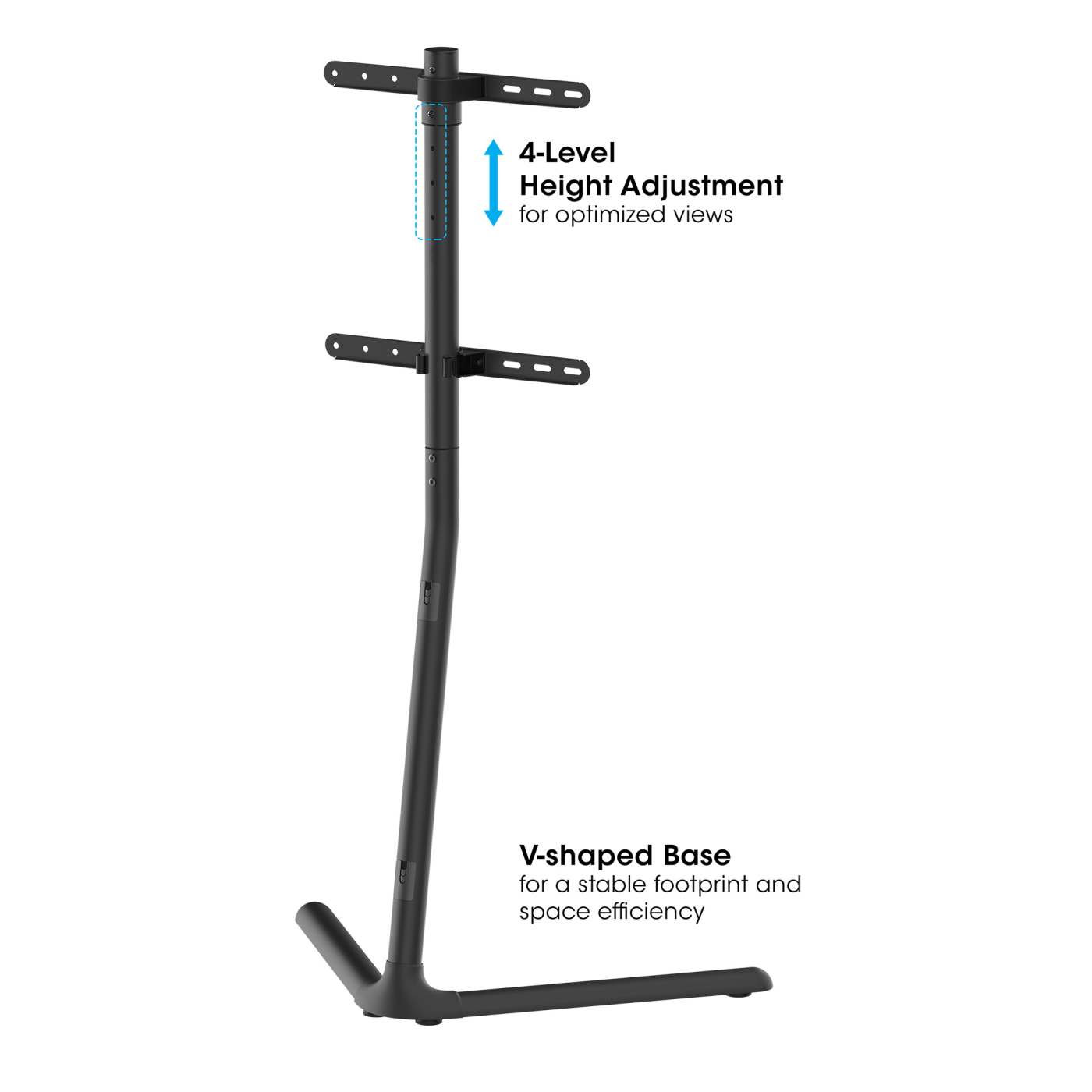 Portable Height-Adjustable Swivel TV Stand Image 8