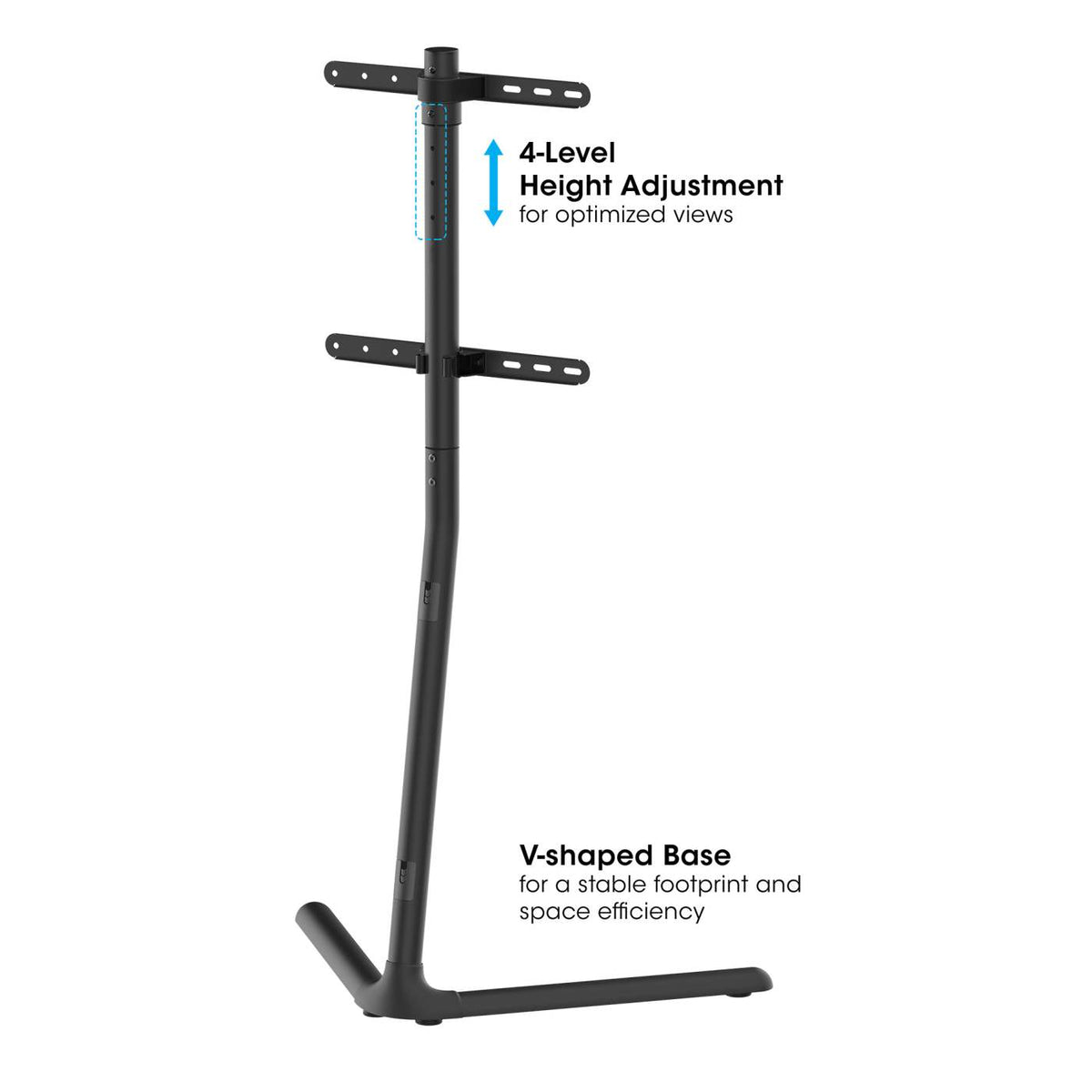 Portable Height-Adjustable Swivel TV Stand Image 8