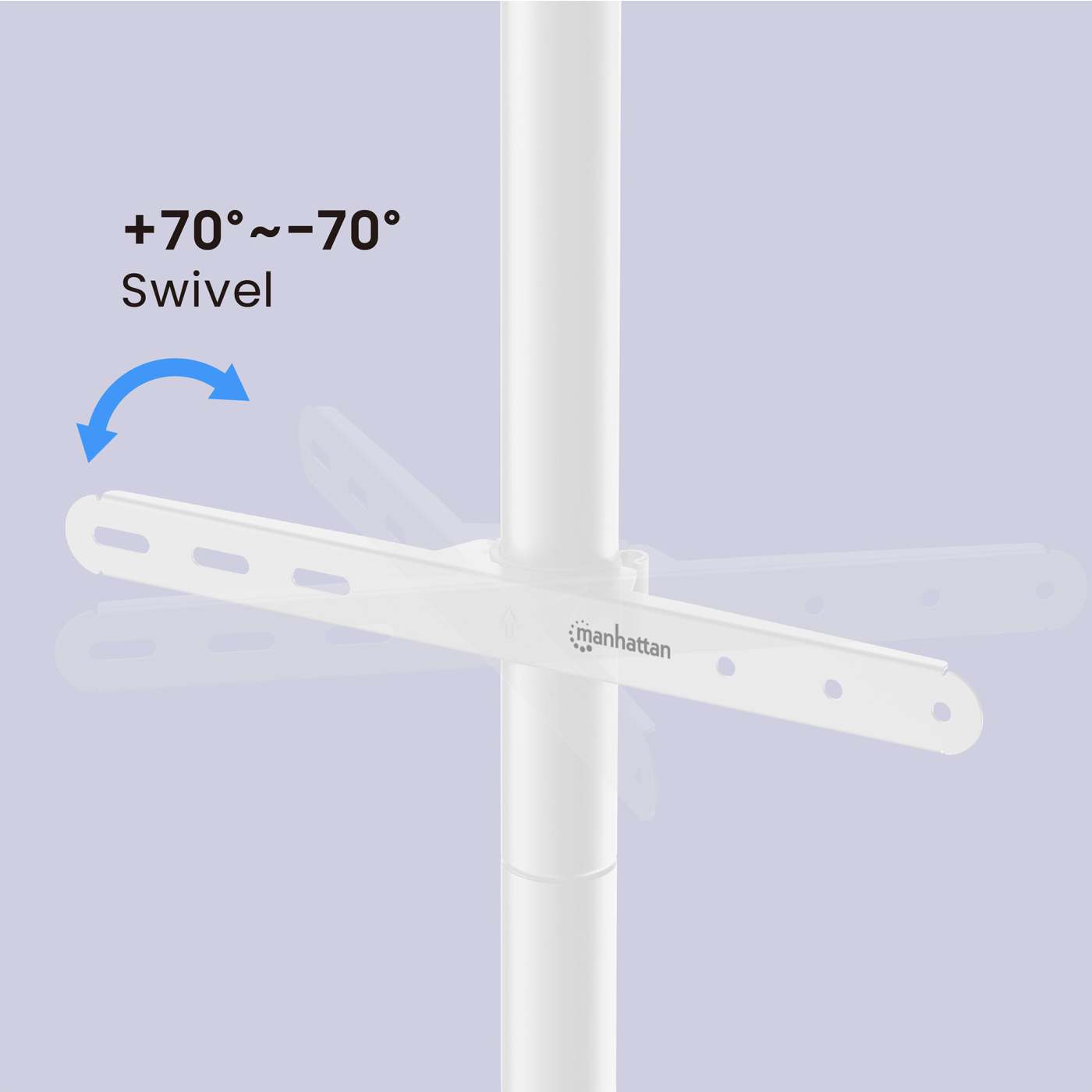 Portable Height-Adjustable Swivel TV Stand Image 11