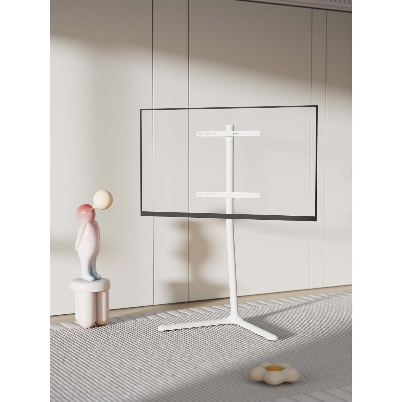 Portable Height-Adjustable Swivel TV Stand Image 7