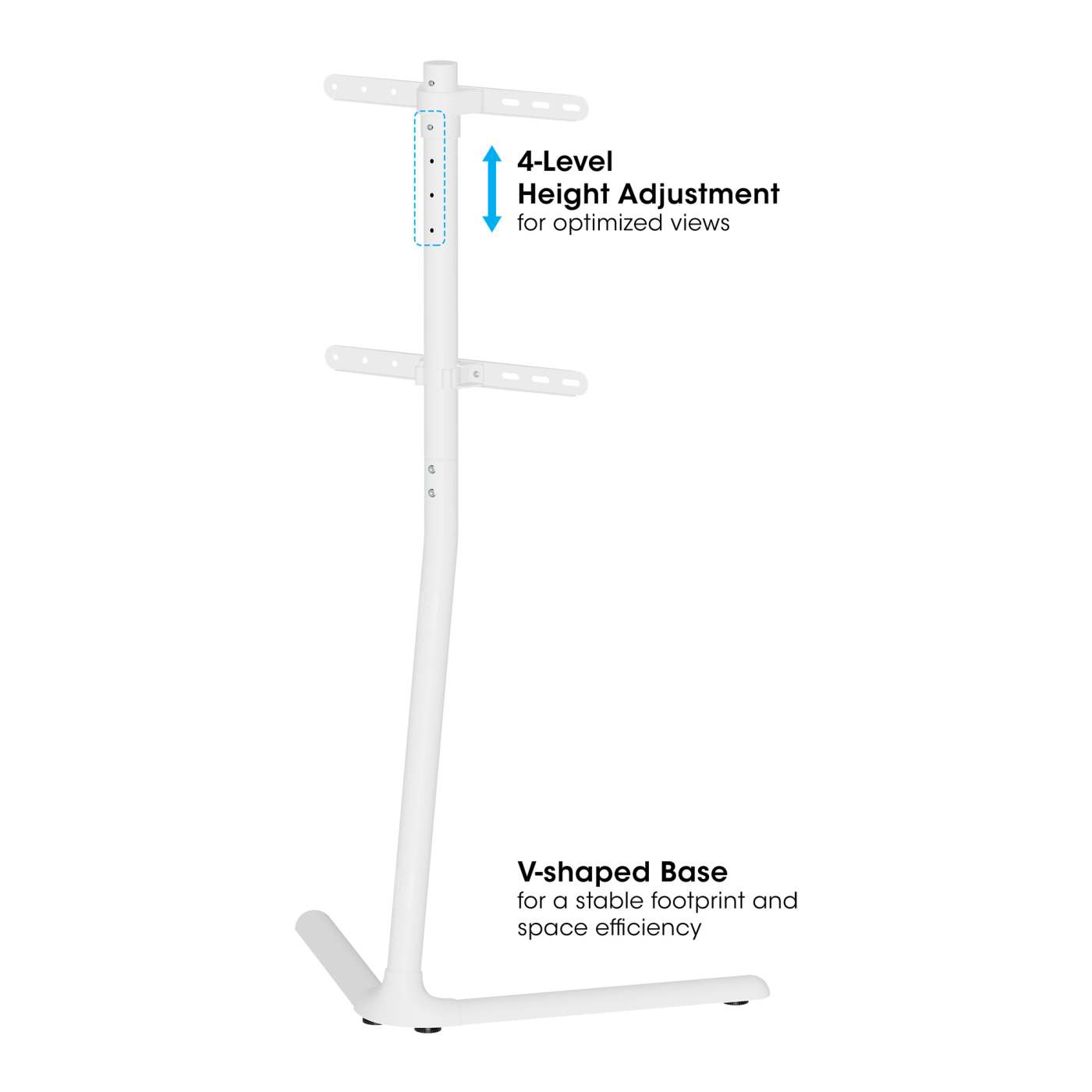 Portable Height-Adjustable Swivel TV Stand Image 8