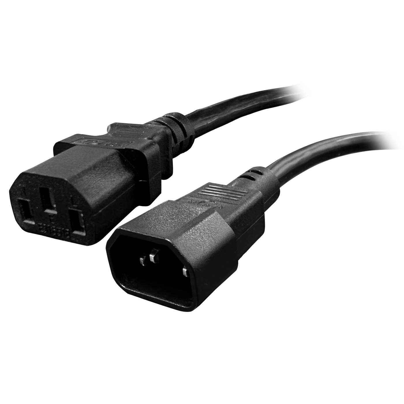 Power Extension Cord C13 to C14, 3 ft. Image 1