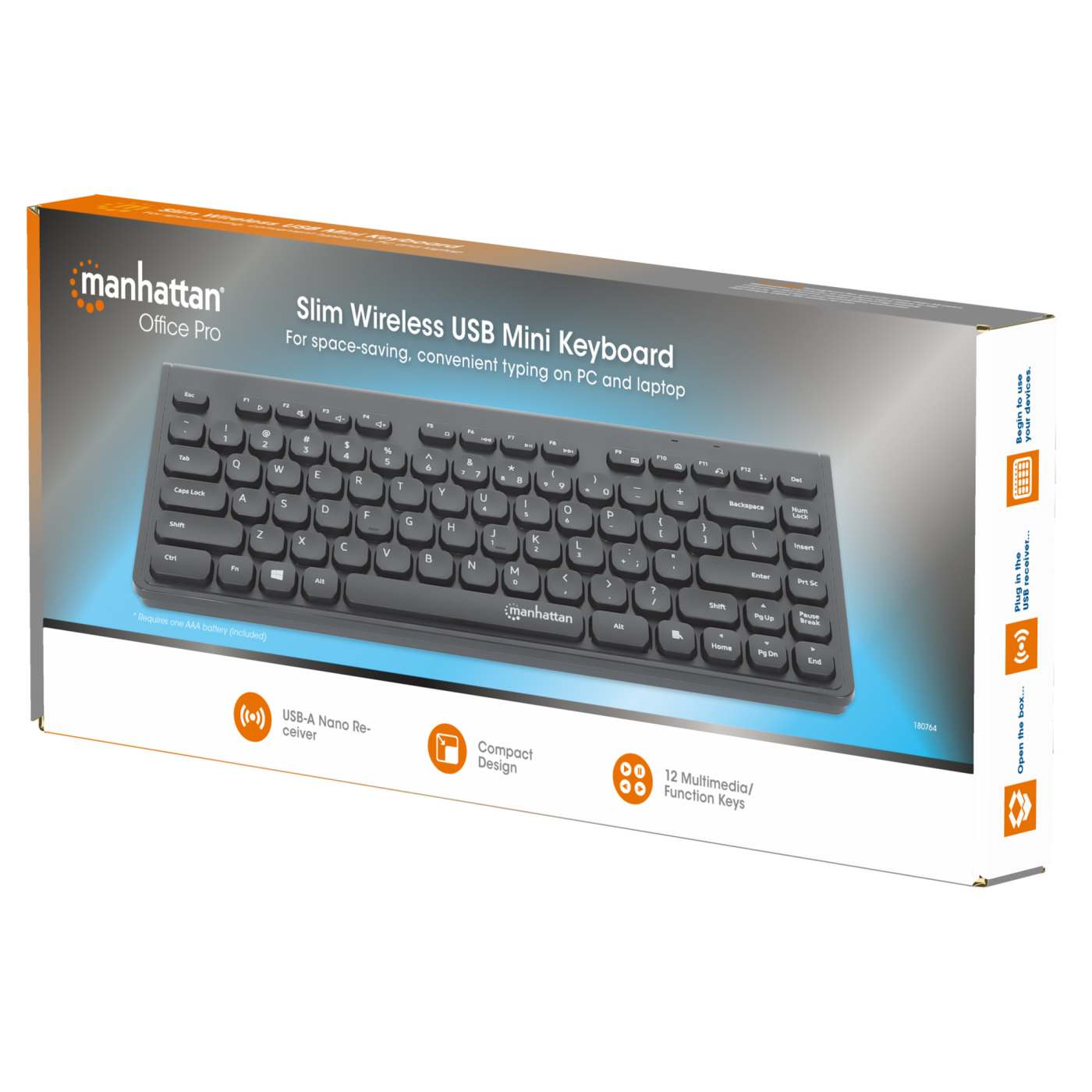 Slim Wireless USB Mini Keyboard Packaging Image 2