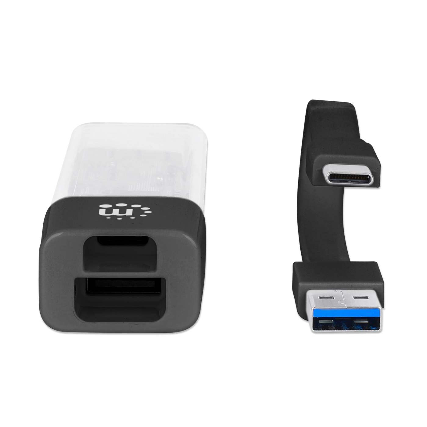 Transparent 4-Port USB 3.0 Type-C / Type-A Combo Hub Image 11