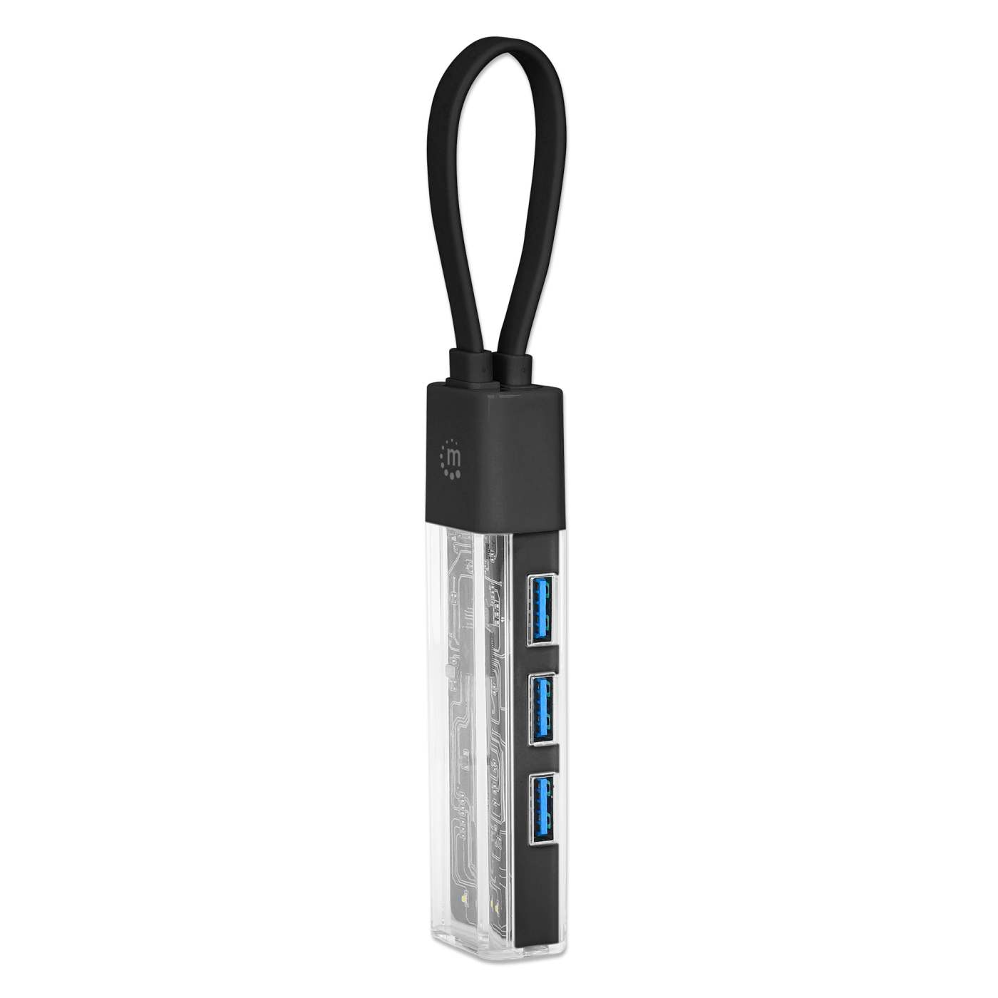 Transparent 4-Port USB 3.0 Type-C / Type-A Combo Hub Image 6