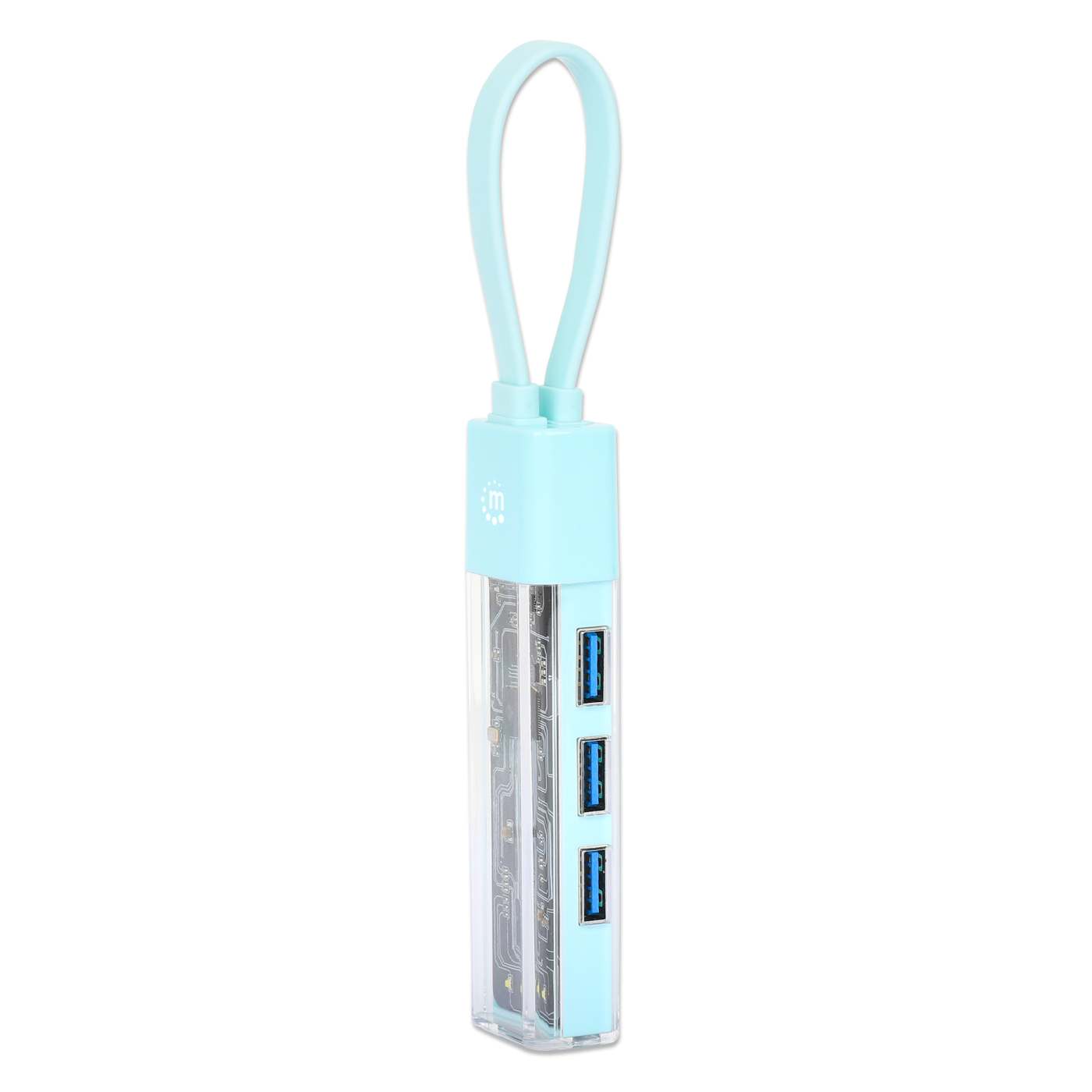 Transparent 4-Port USB 3.0 Type-C / Type-A Combo Hub Image 6