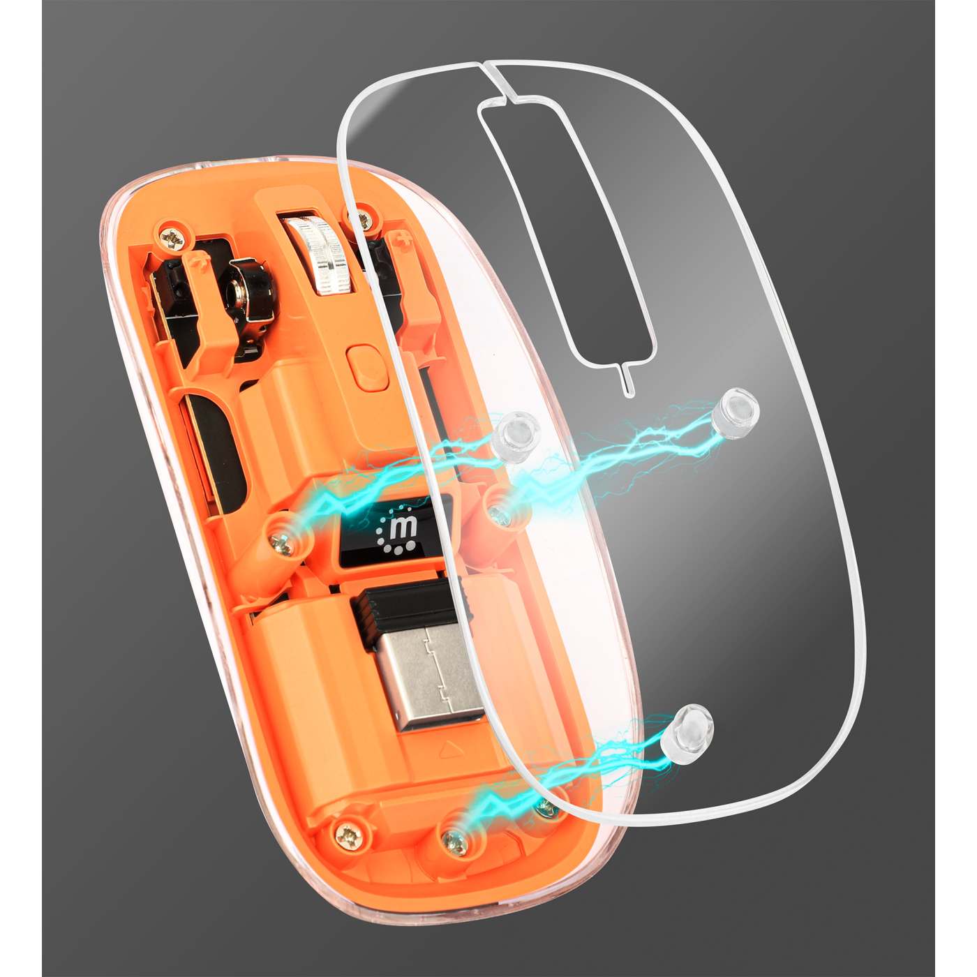 Transparent Rechargeable Wireless USB Mouse Image 3