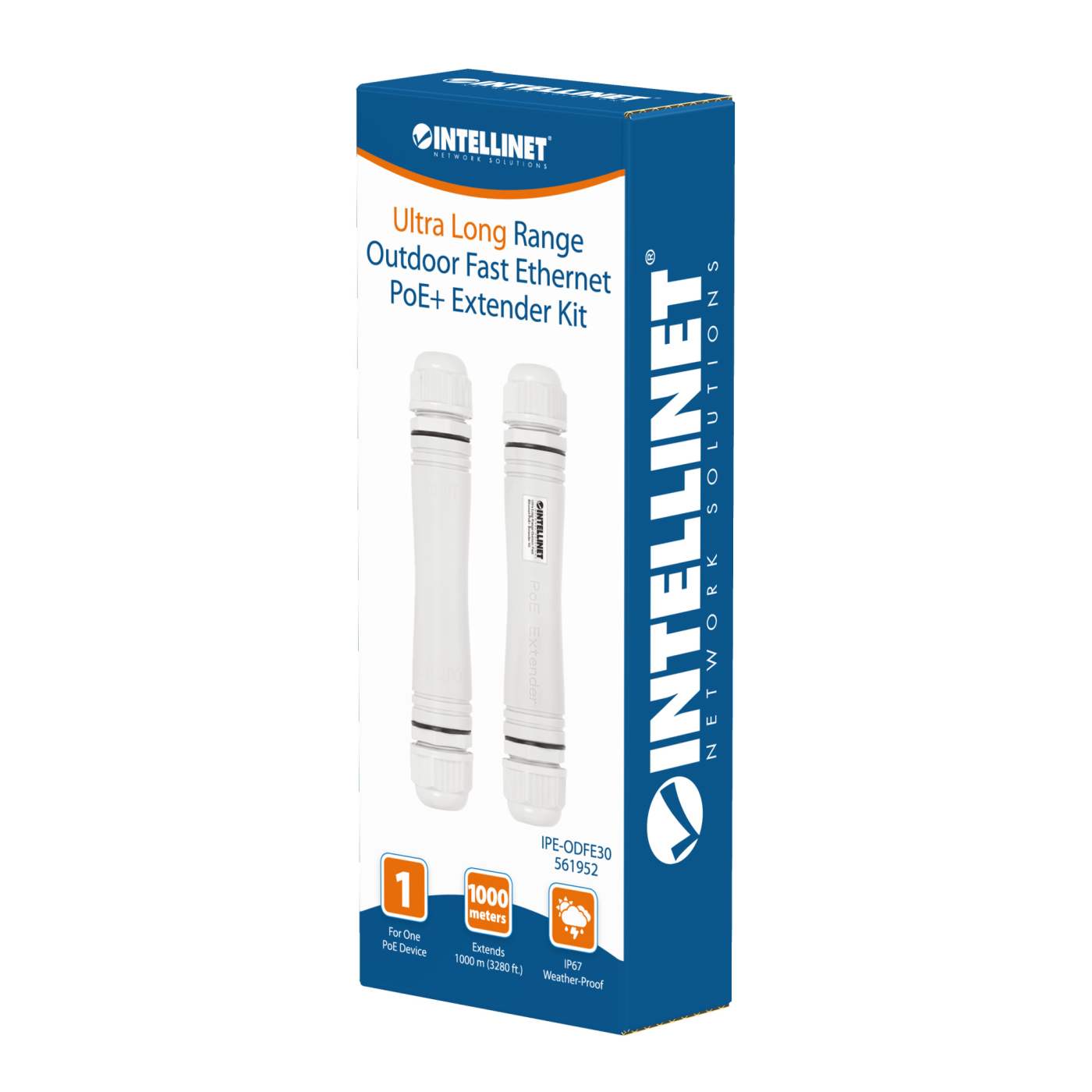 Ultra Long Range Outdoor Fast Ethernet PoE+ Extender Kit Packaging Image 2