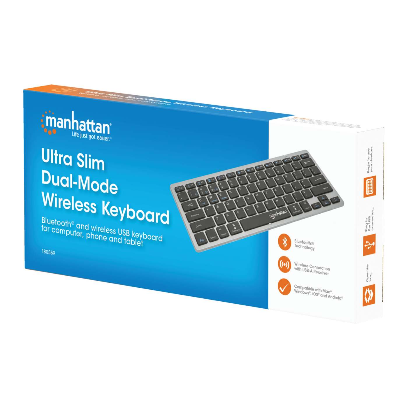 Ultra Slim Dual-Mode Wireless Keyboard Packaging Image 2