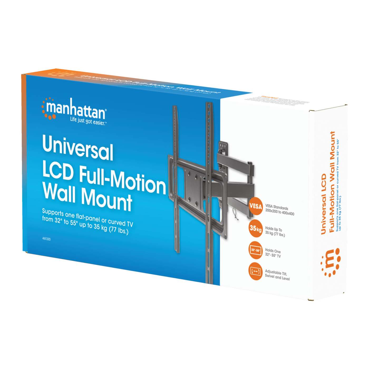 Universal Basic LCD Full-Motion Wall Mount Packaging Image 2