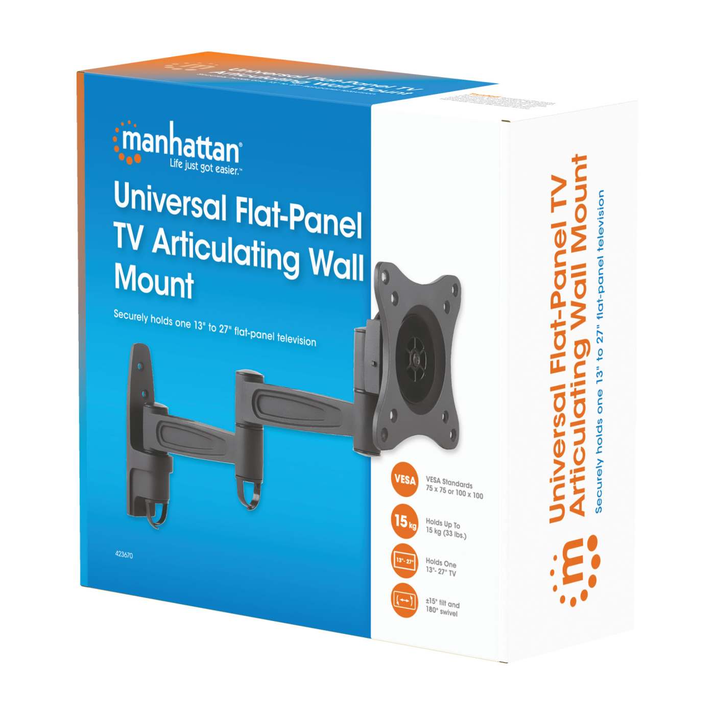 Universal Flat-Panel TV Articulating Wall Mount Packaging Image 2