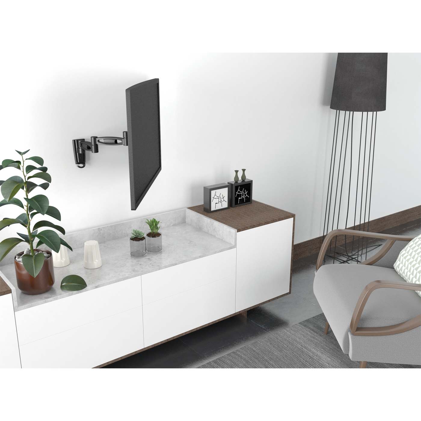 Universal Flat-Panel TV Articulating Wall Mount Image 5