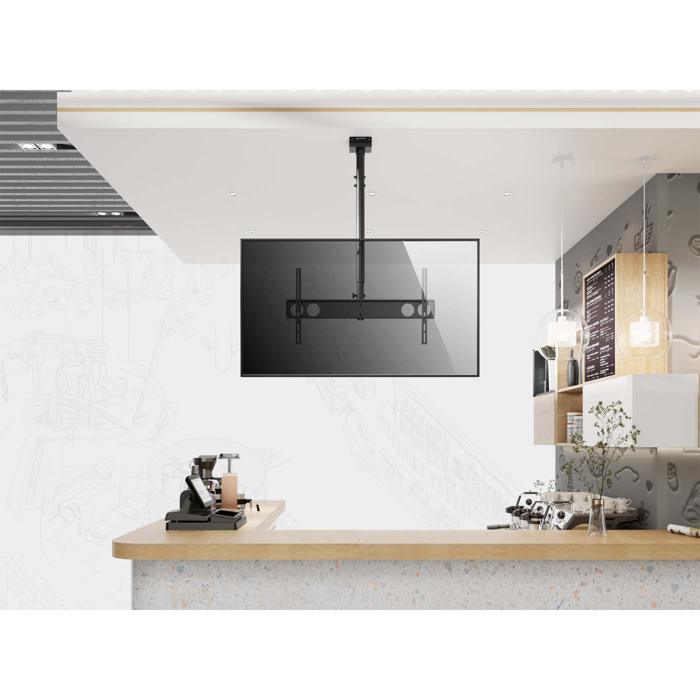 Universal Flat-Panel TV Ceiling Mount Image 3