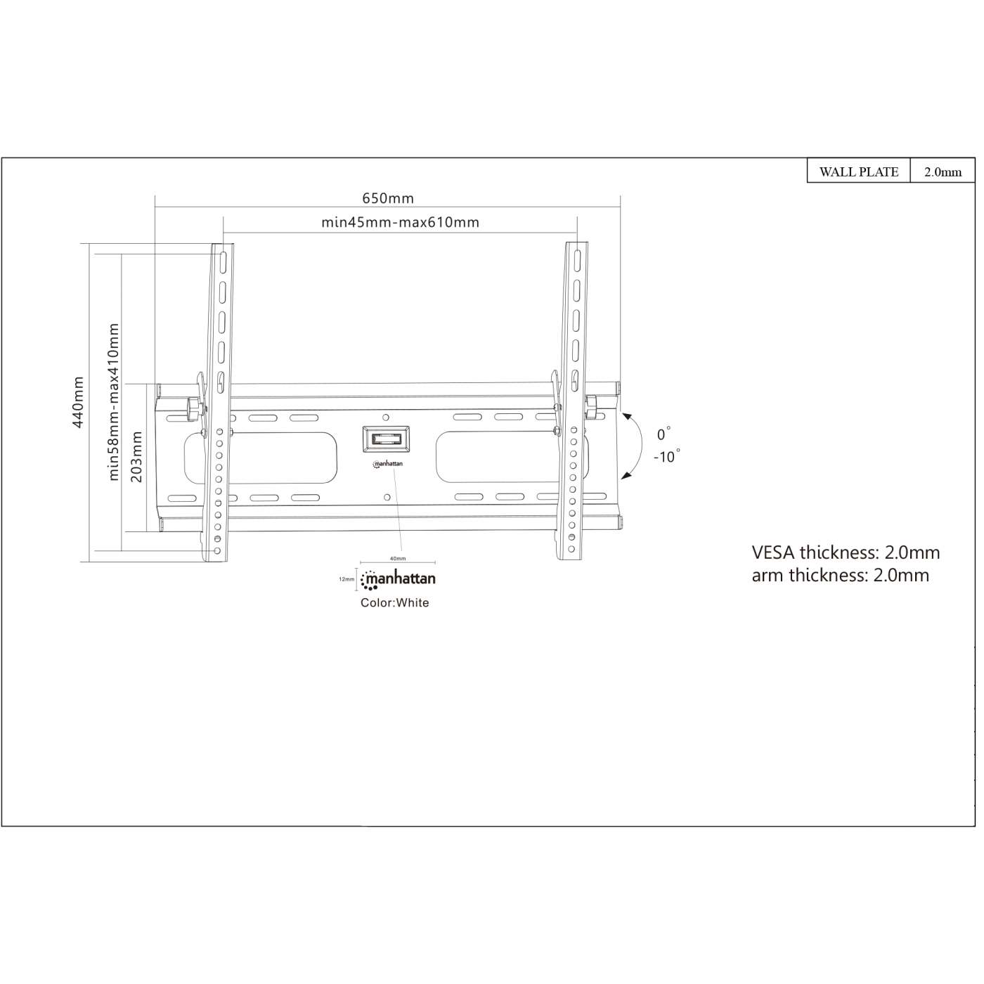 Universal Flat-Panel TV Tilting Wall Mount Image 5