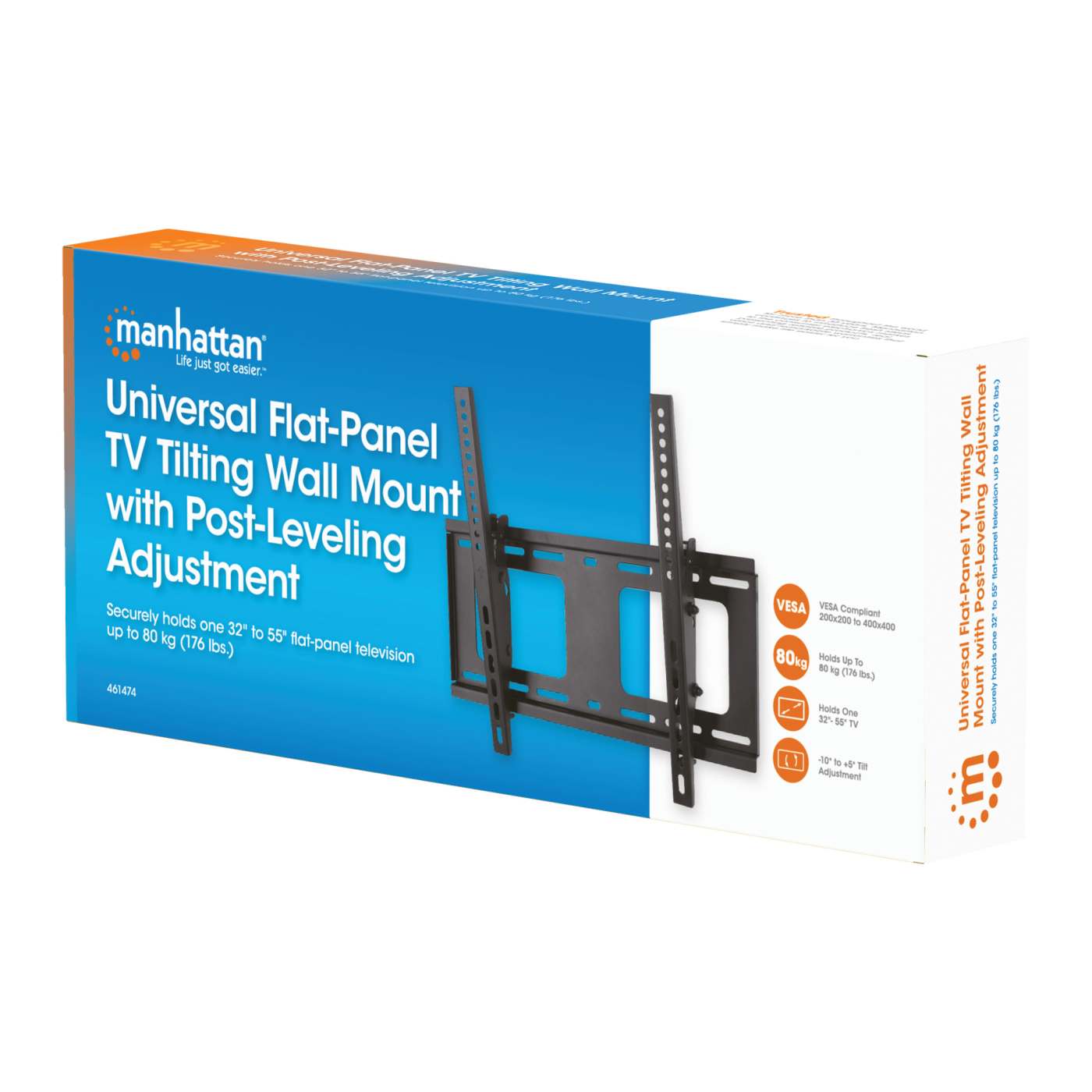 Universal Flat-Panel TV Tilting Wall Mount with Post-Leveling Adjustment Packaging Image 2