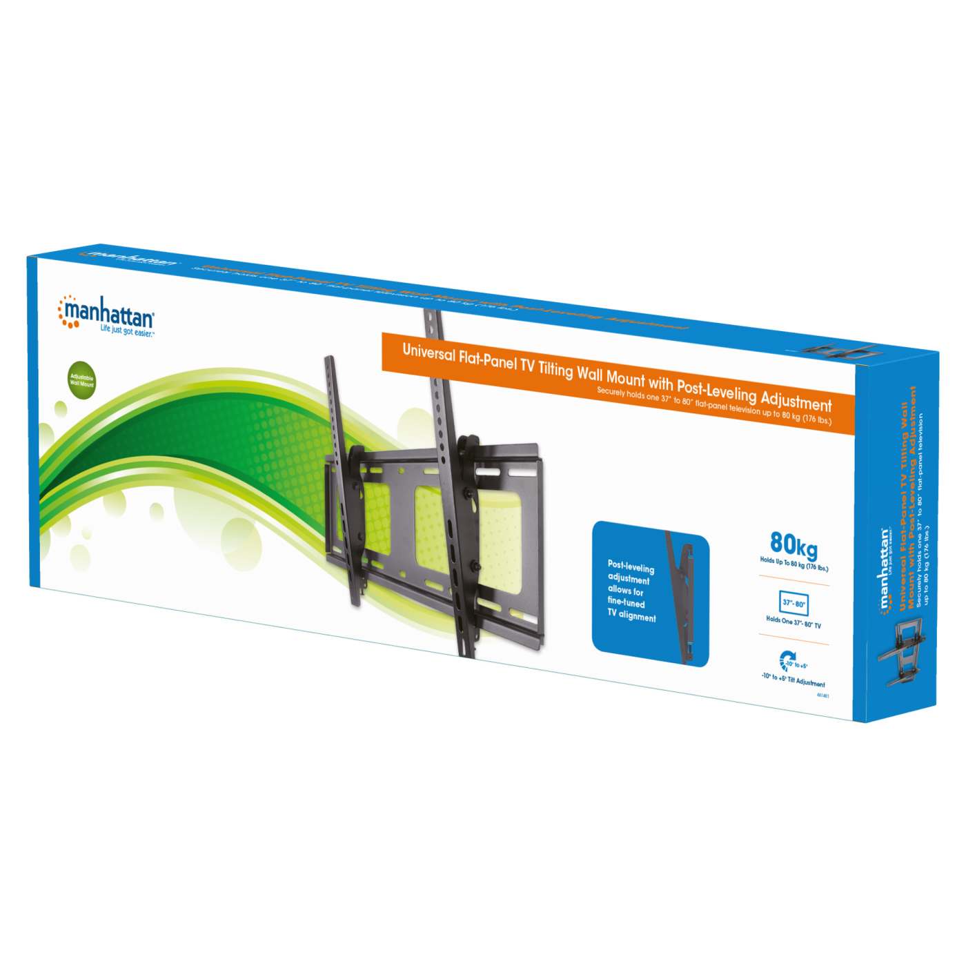 Universal Flat-Panel TV Tilting Wall Mount with Post-Leveling Adjustment Packaging Image 2