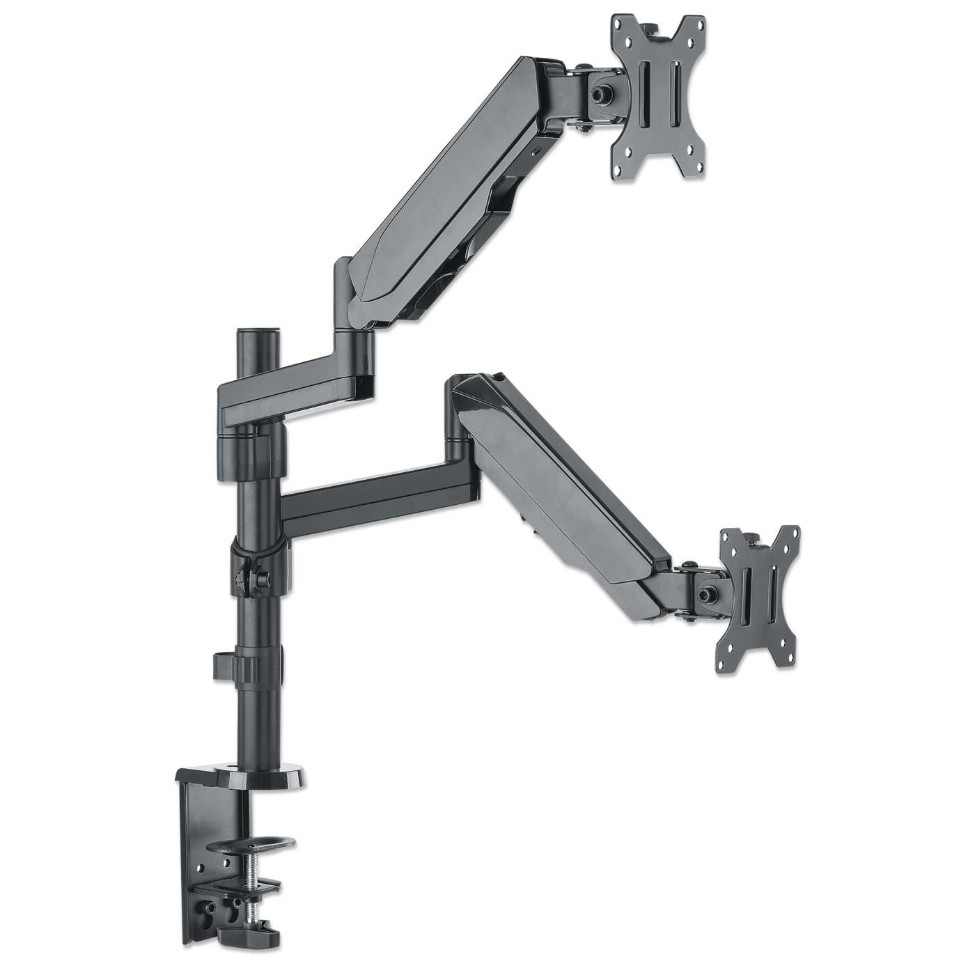 Universal Gas Spring Monitor Mount with Height-Adjustable Arms, for 17" to 32" Displays Image 3