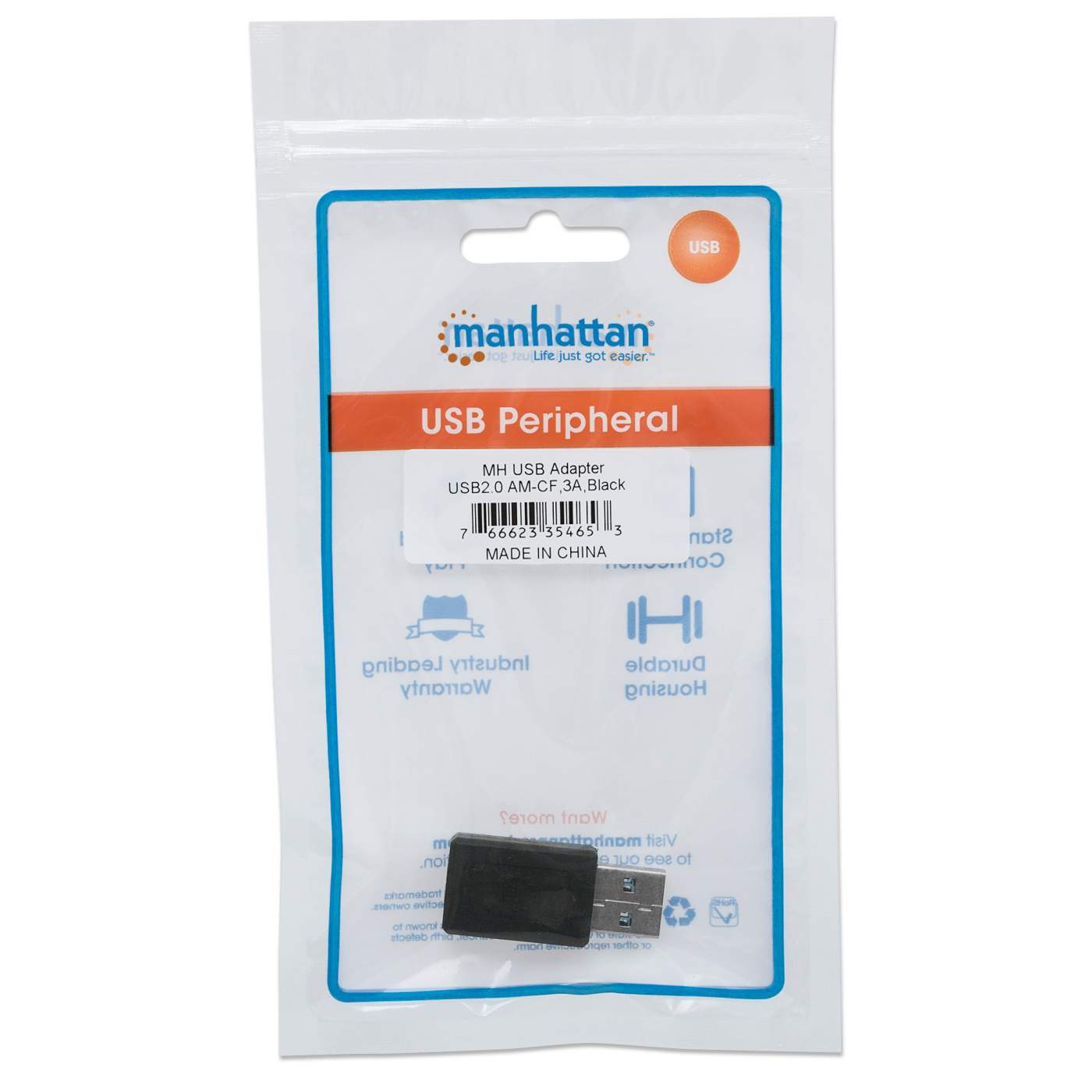USB 2.0 Type-C to Type-A Adapter Packaging Image 2