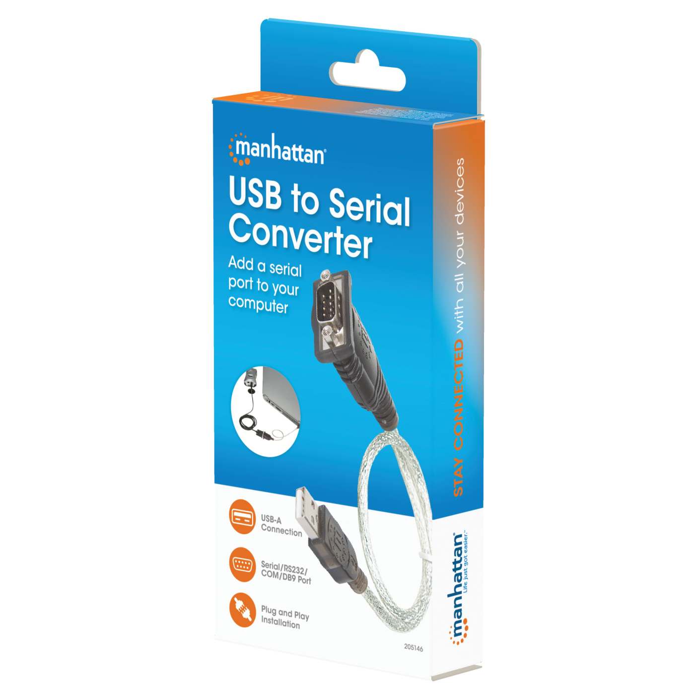 USB-A to Serial Converter, 45 cm (18 in.) Packaging Image 2