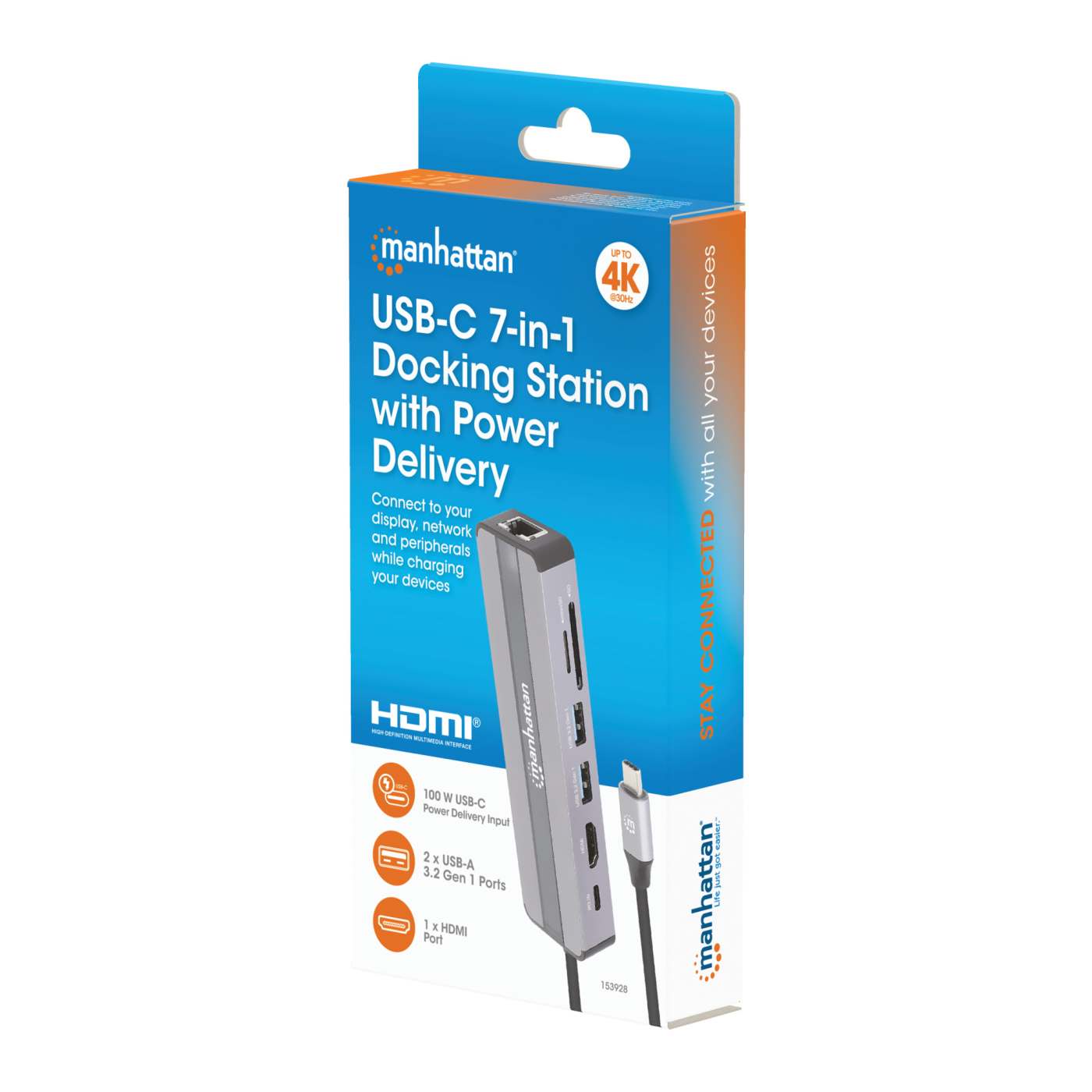 USB-C 7-in-1 Docking Station with Power Delivery Packaging Image 2