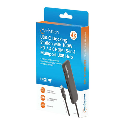 USB-C Docking Station with 100 W PD / 4K HDMI 5-in-1 Multiport USB Hub Packaging Image 2