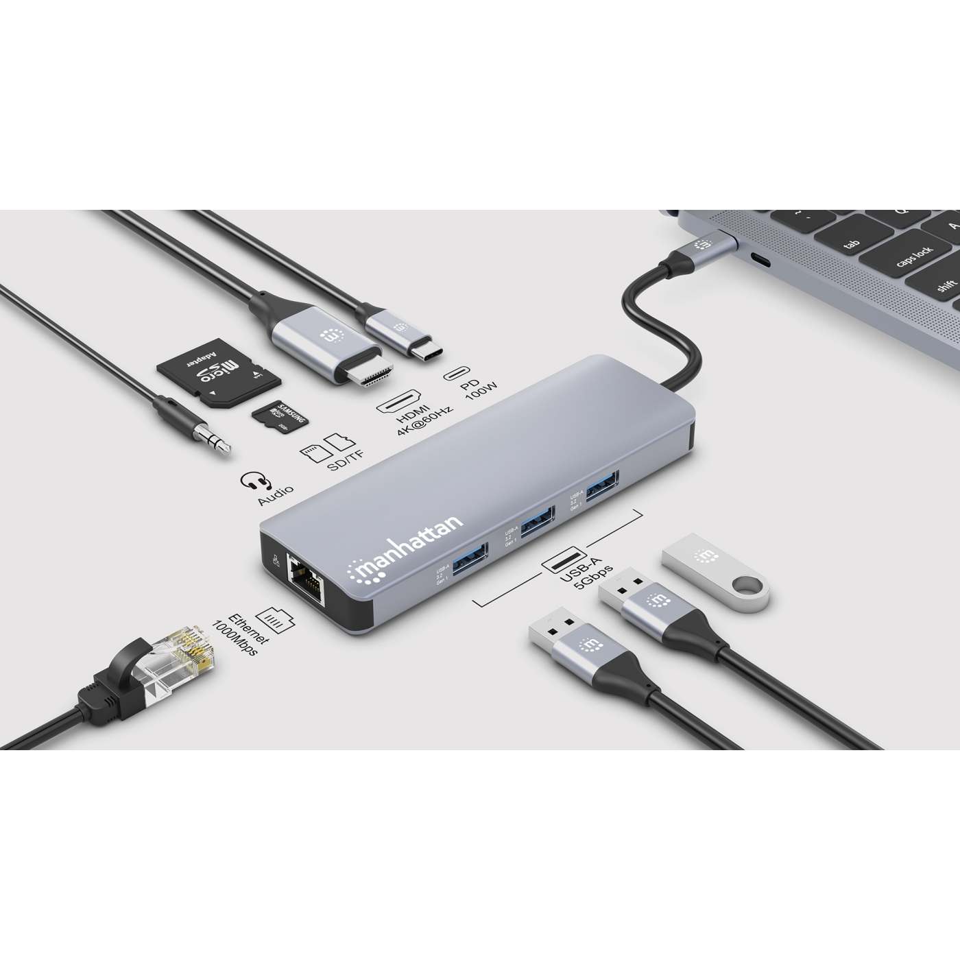 USB-C PD 9-in-1 HDMI 4K Docking Station / Multiport Hub Image 8